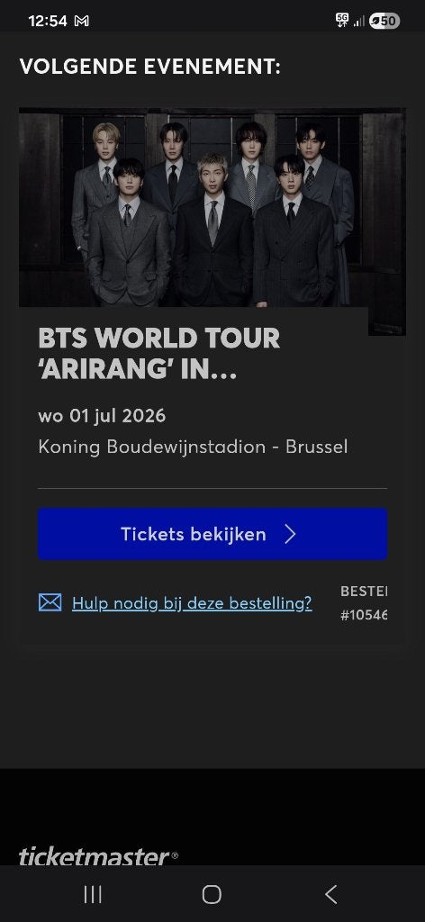 concert bts, Tickets & Billets, Deux personnes, Juillet
