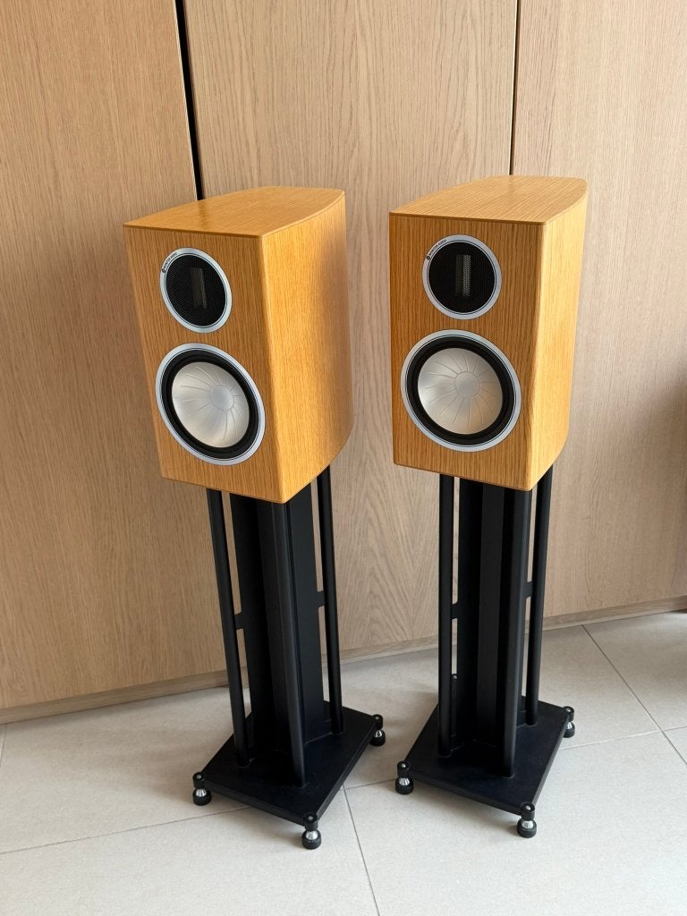 Monitor audio Gold 100 eik naturel Mint condition, Stereo speakers, Ophalen of Verzenden, Zo goed als nieuw, 60 tot 120 watt