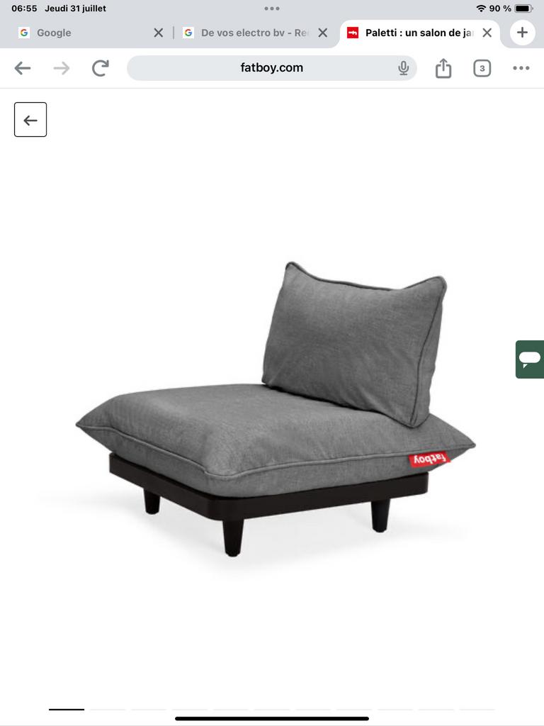 HOUSSES FAT BOY PALETTI. NEUVES. ROCK GREY. VALEUR 250€., Ophalen, Nieuw
