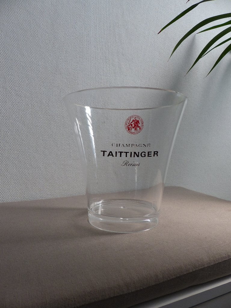 Seau à champagne transparent Taitinger, Enlèvement ou Envoi, Comme neuf, Champagne