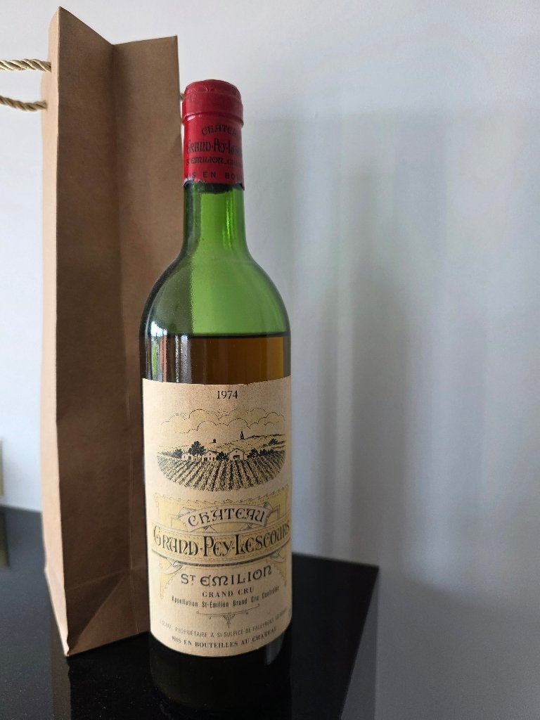 St Emilion Grand Cru 1974 wijnfles, Ophalen, Gebruikt, Frankrijk, Rode wijn