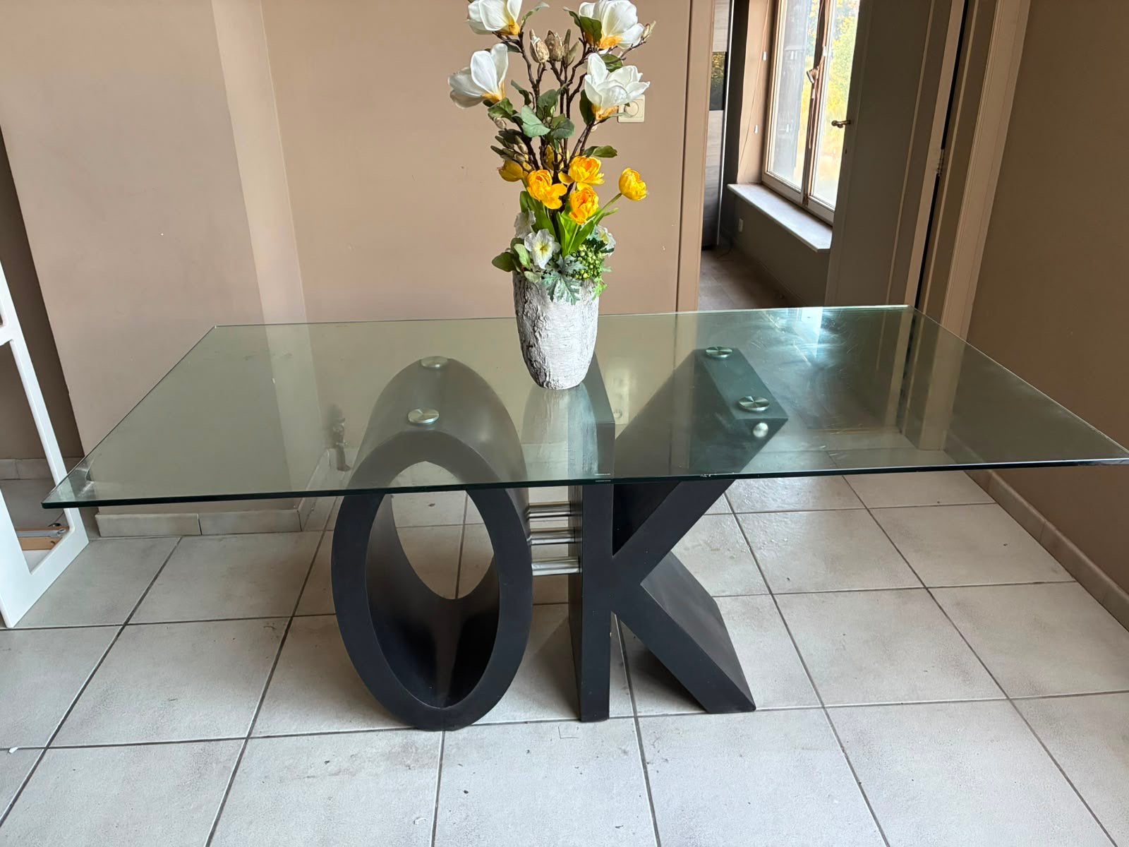 Glazen tafel, Enlèvement, Comme neuf