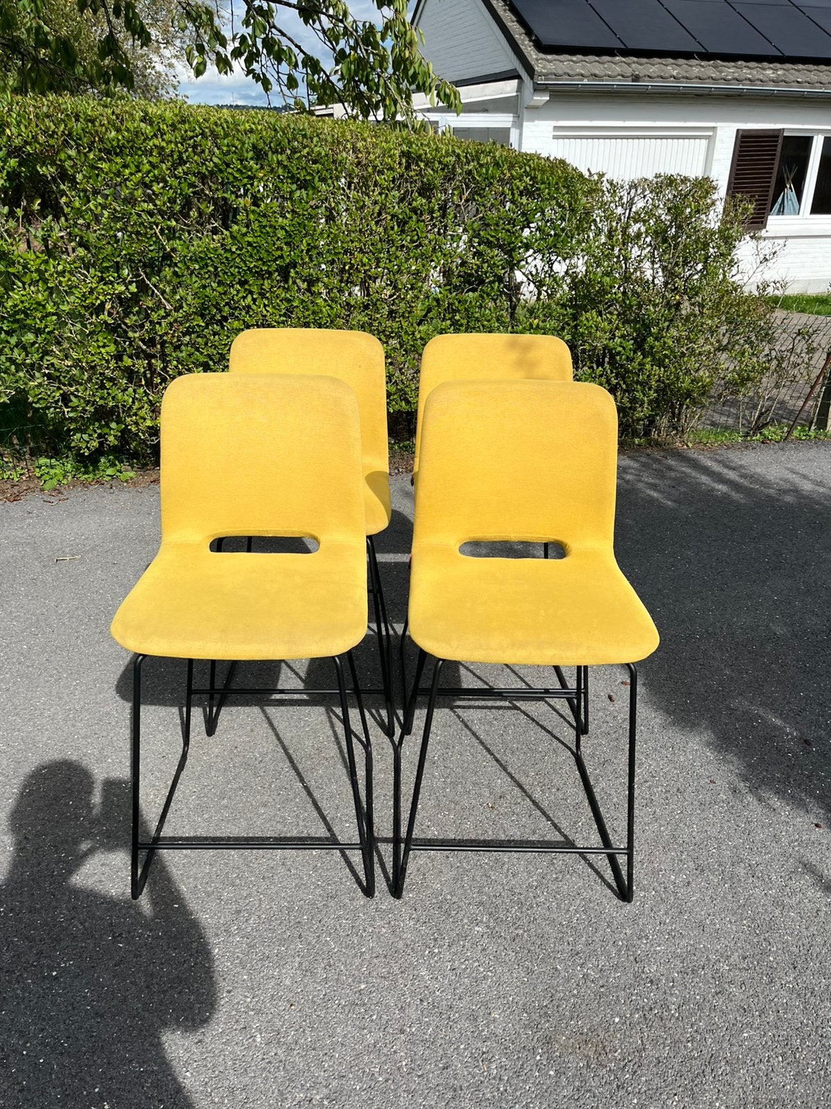 4 chaises hautes Mobitec, Maison & Meubles, Enlèvement, Comme neuf, Jaune