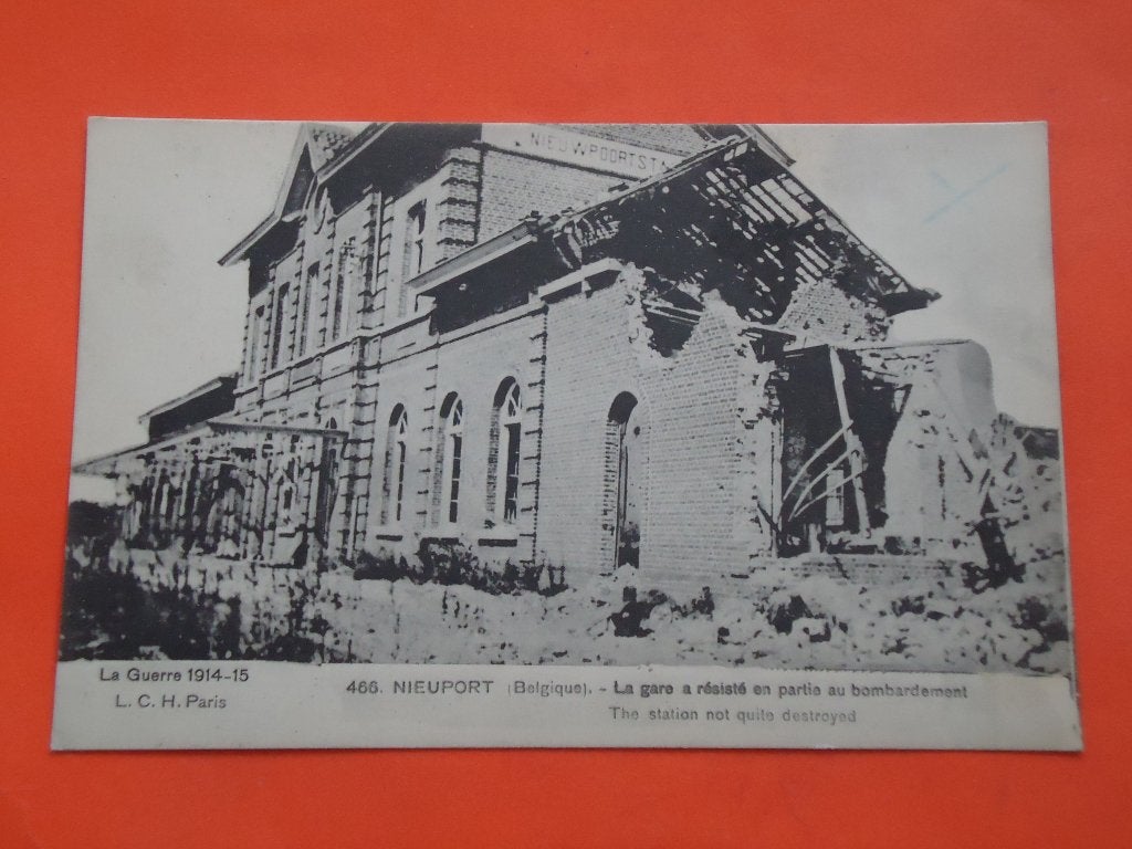 Oorlog 1914 - 1918 Nieuwpoort La garde a résisté, Verzamelen, Ophalen of Verzenden, Voor 1920, Ongelopen, West-Vlaanderen
