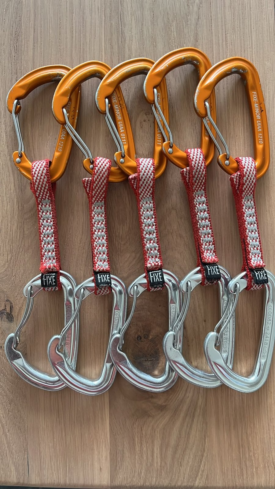 Fixe Minor quickdraws – set van 5 – zeer lichte uitvoering, Sport en Fitness, Klimsport, Gebruikt, Ophalen