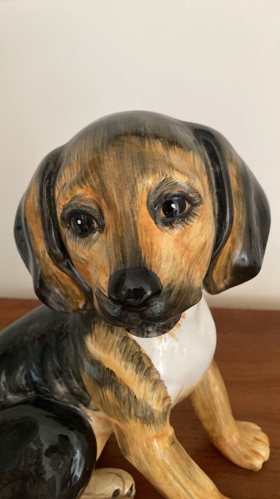 Italiaanse handgeschilderde vintage keramieken  hond, Enlèvement, Comme neuf
