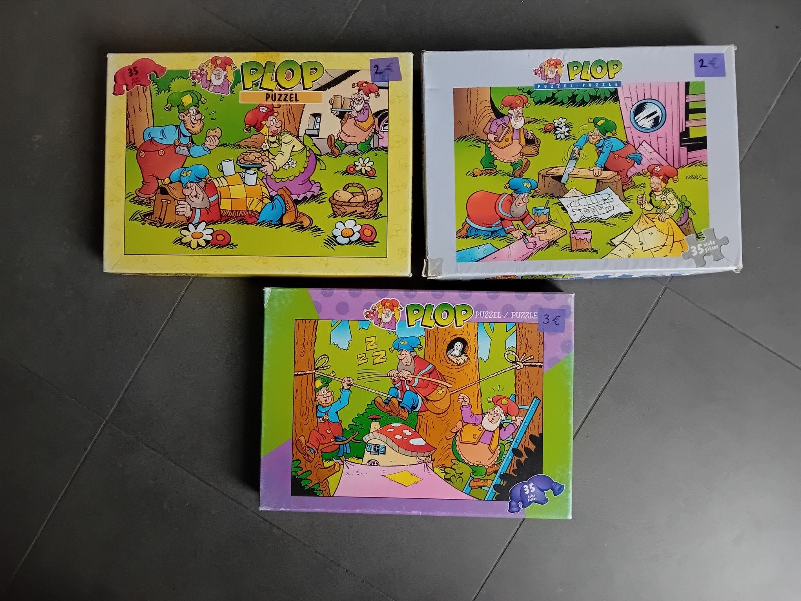 3 puzzels PLOP - 35 stukjes, Ophalen of Verzenden, Gebruikt