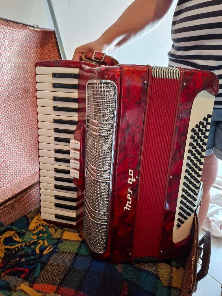 Accordéon Mastro vintage de qualité italienne, Autres formats, Avec valise, Enlèvement, Utilisé