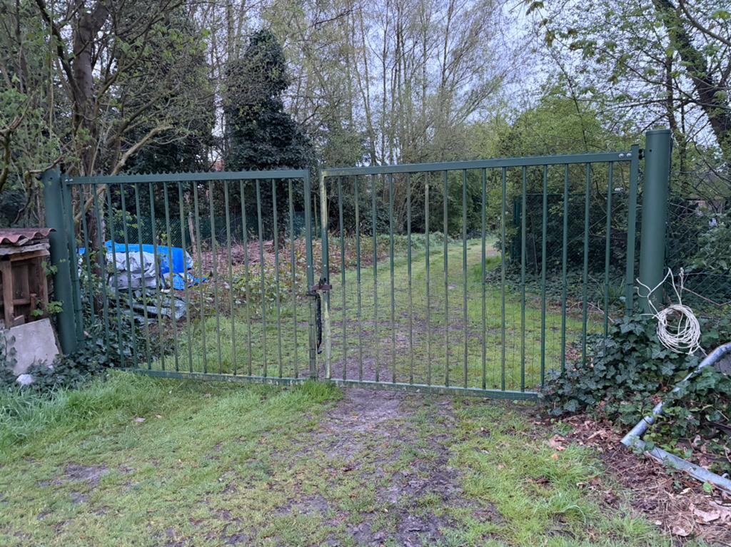 Poort 5 meter breed met palen, Enlèvement, Autres types, Avec portail, Utilisé