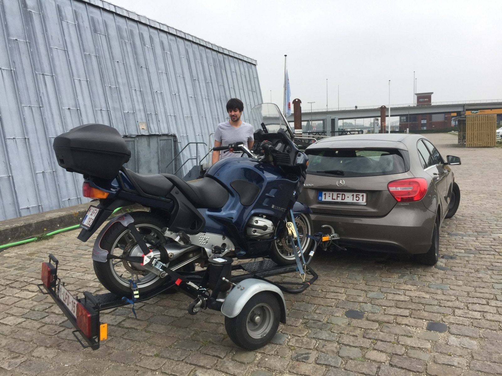 Van Vossen aanhangwagen voor moto, Ophalen, Gebruikt
