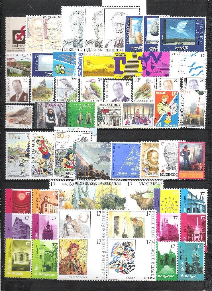 BELGIQUE : ANNÉE 1998 + BLOCS 75/77 + CARNET 30  XX PRIX NET, Neuf, Enlèvement ou Envoi, Gomme originale, Non oblitéré