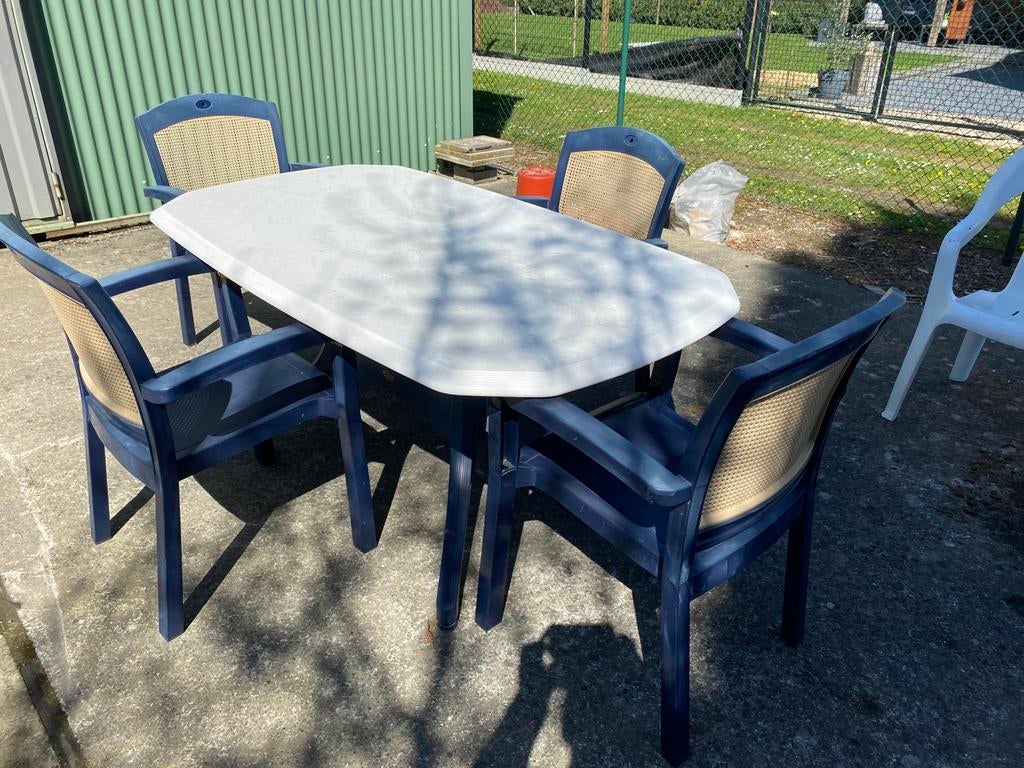 Tuinset met 4 stoelen, Enlèvement, Salons de jardin