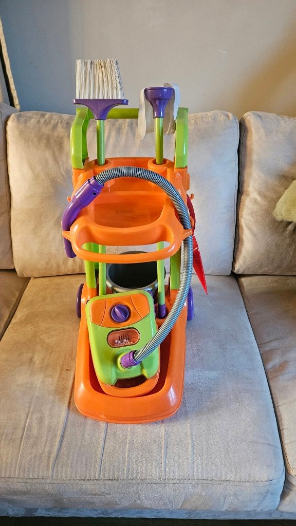 Chariot ménage enfant 3 ans aspirateur, accessoires, Enlèvement ou Envoi, Comme neuf