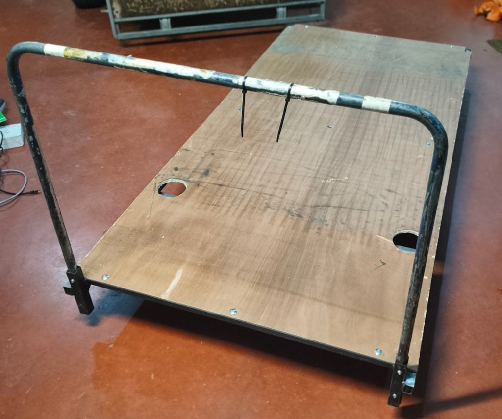 magazijnkar magazijnwagen plateawagen 200x100cm met beugel, Ophalen, Gebruikt, Transportkar