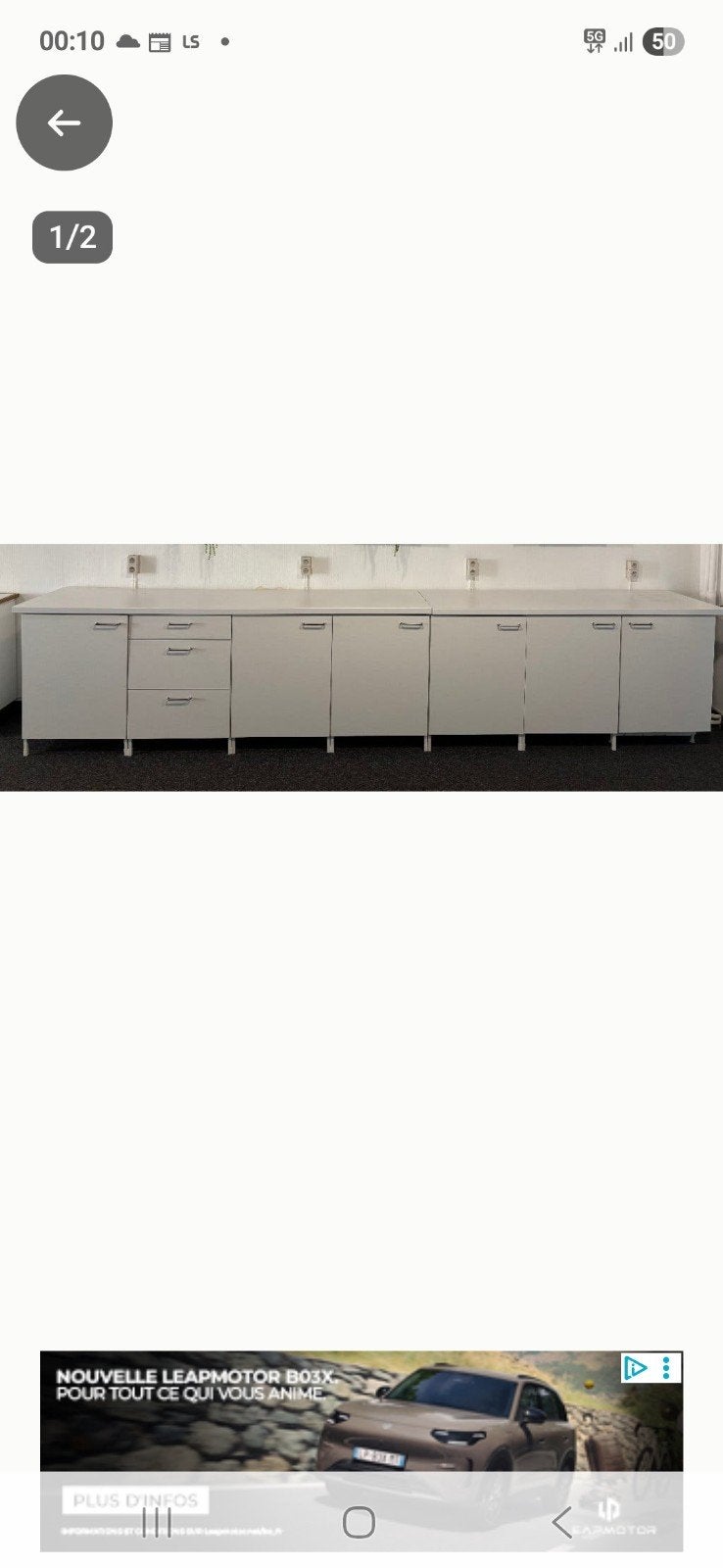 meuble cuisine ikea, Enlèvement, Blanc