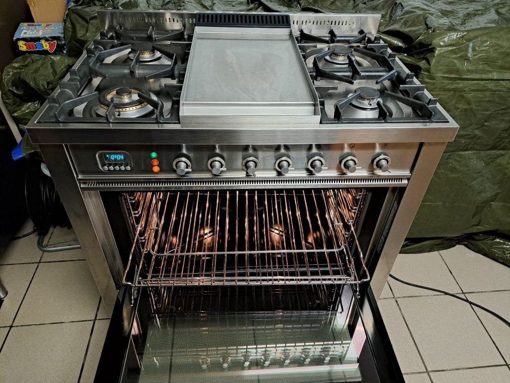 Boretti gasfornuis, Elektronische apparatuur, Ophalen, 60 cm of meer, Zo goed als nieuw, Energieklasse A of zuiniger