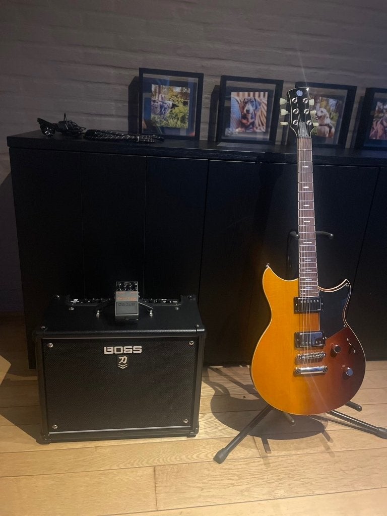 Yamaha Revstar RSS20 - complete set, Muziek en Instrumenten, Hollow body, Met versterker, Zo goed als nieuw, Ophalen
