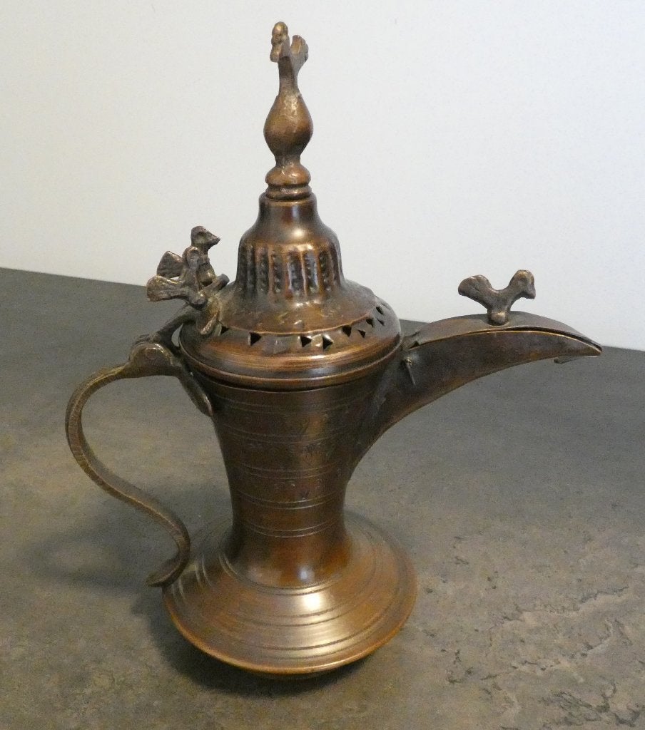 Arabische Dallah traditionele Koffiepot–koper antiek [2102], Antiek en Kunst, Antiek | Brons en Koper, Ophalen of Verzenden, Koper