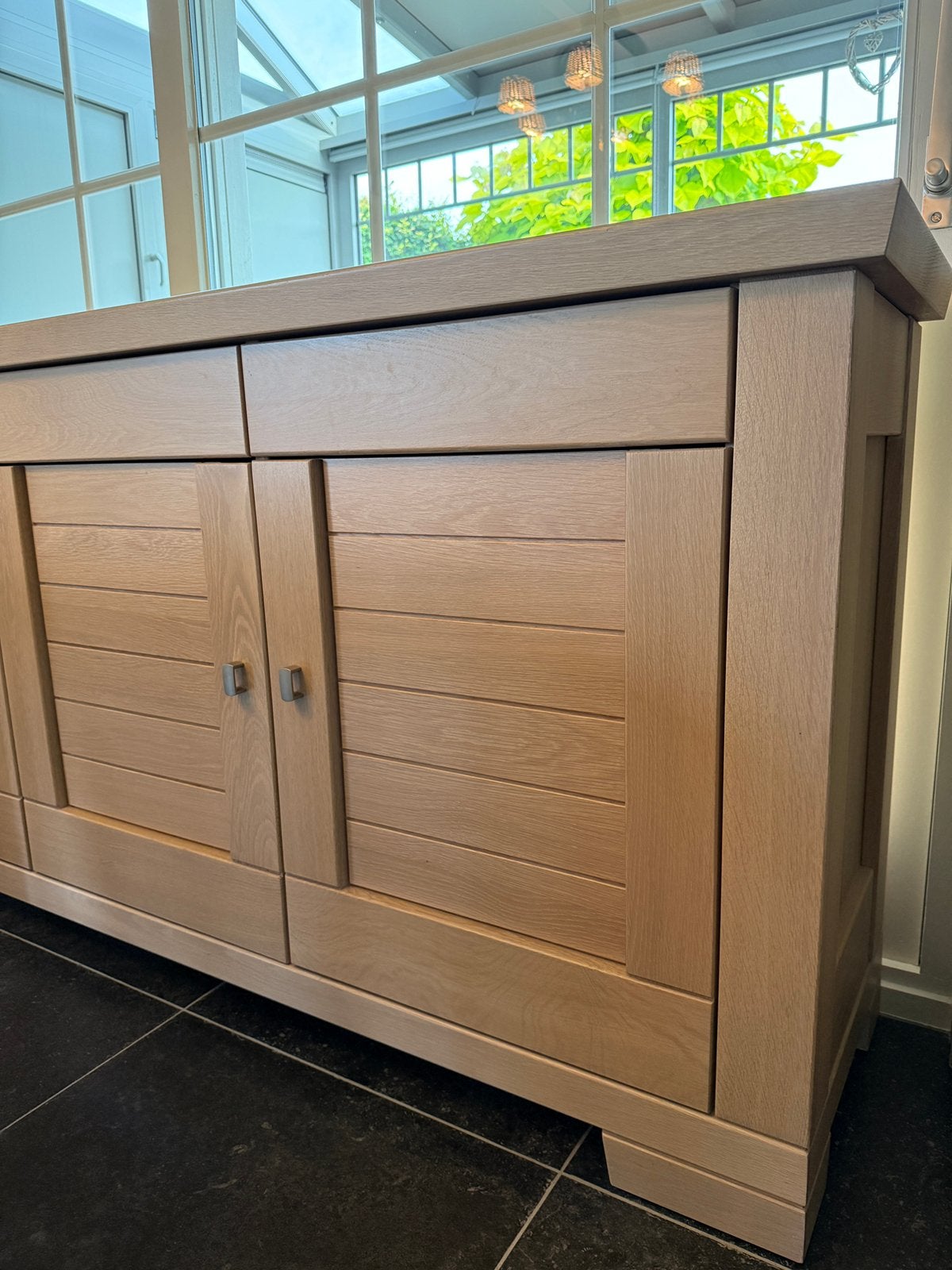 Dressoir Riva (massieve eik white oak), Huis en Inrichting, Kasten | Dressoirs, Ophalen, Zo goed als nieuw