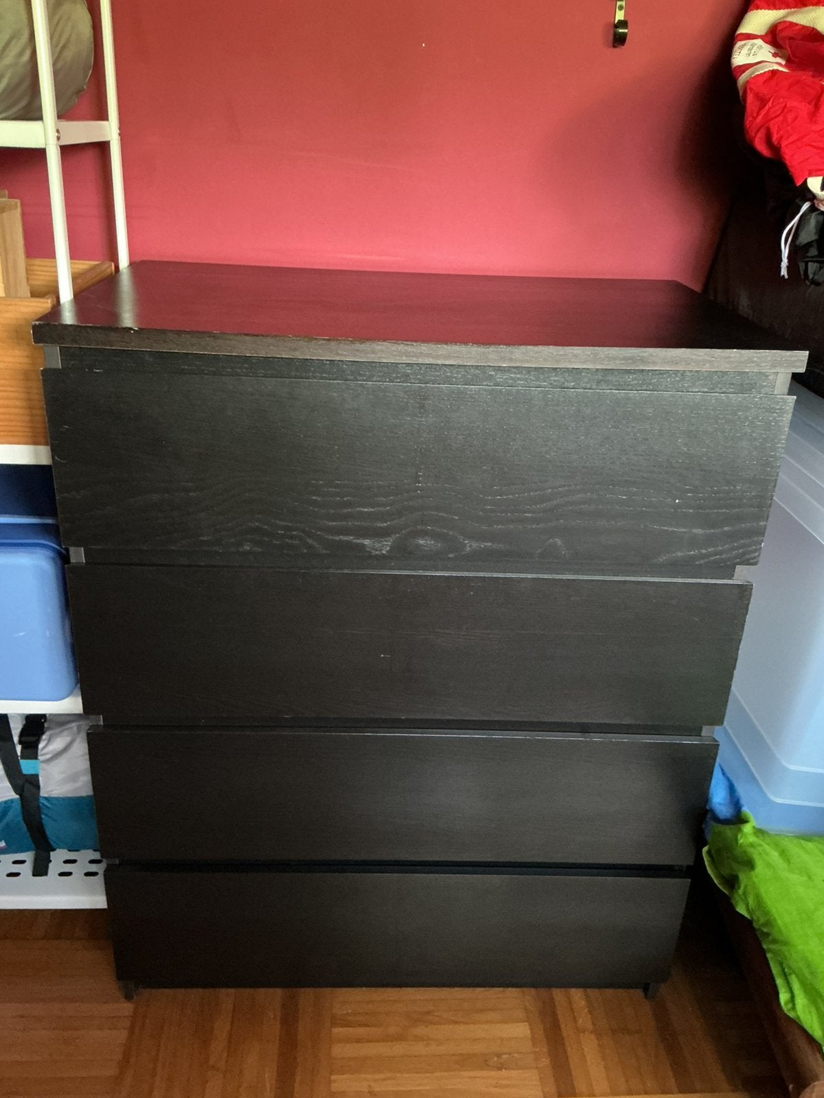 Malm ladekast zwartbruin, Ophalen, Gebruikt
