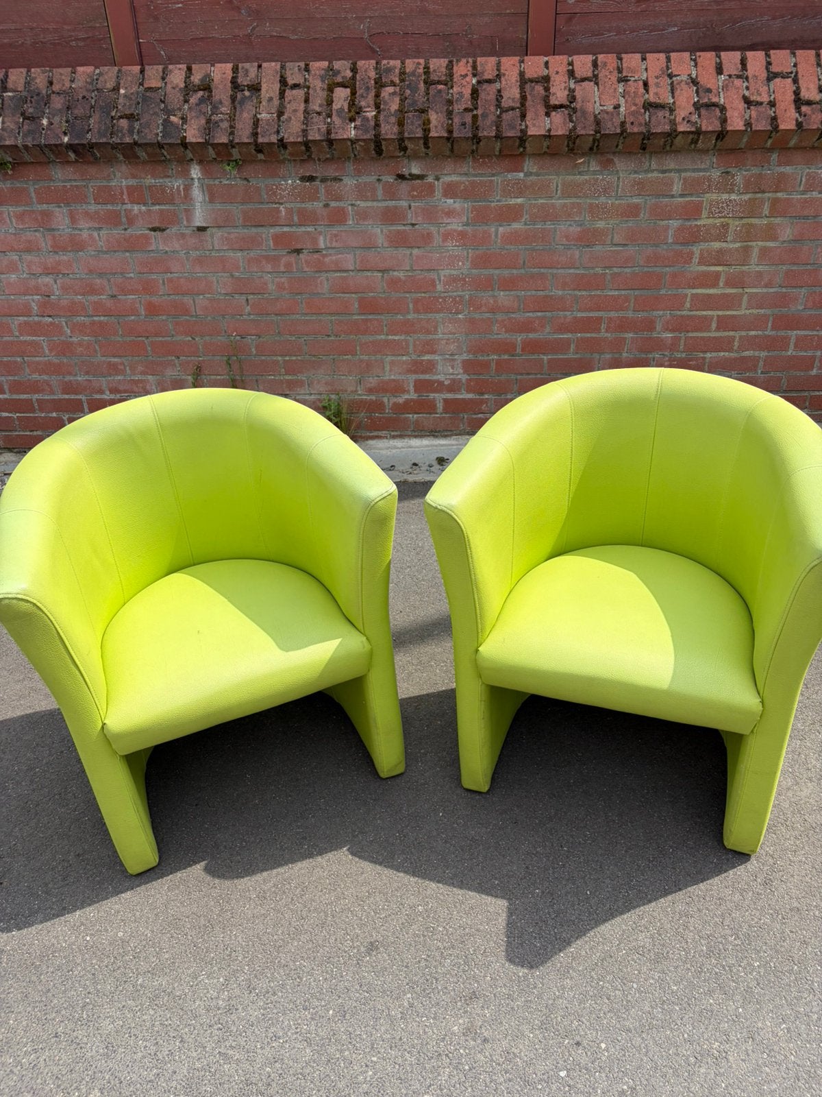 Vintage groene stoelen, Ophalen of Verzenden, Zo goed als nieuw