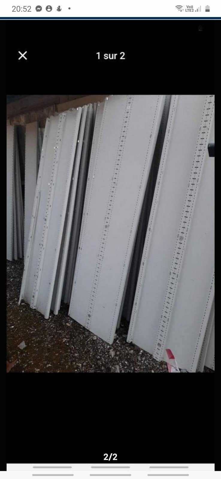 Lot d etageres 2m sur 1mx 30 Cm ou 60cm.