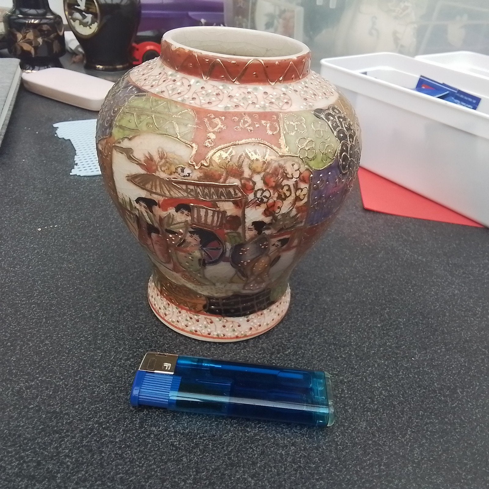 satsuma gemberpot gestempeld, Antiek en Kunst, Ophalen of Verzenden