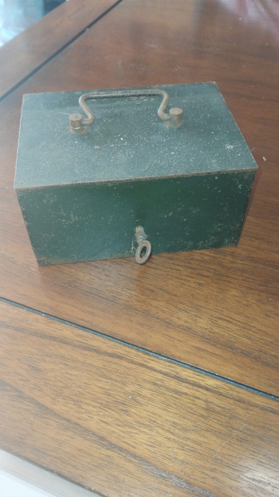 oud geld koffertje met sleutel zie foto's, Ophalen