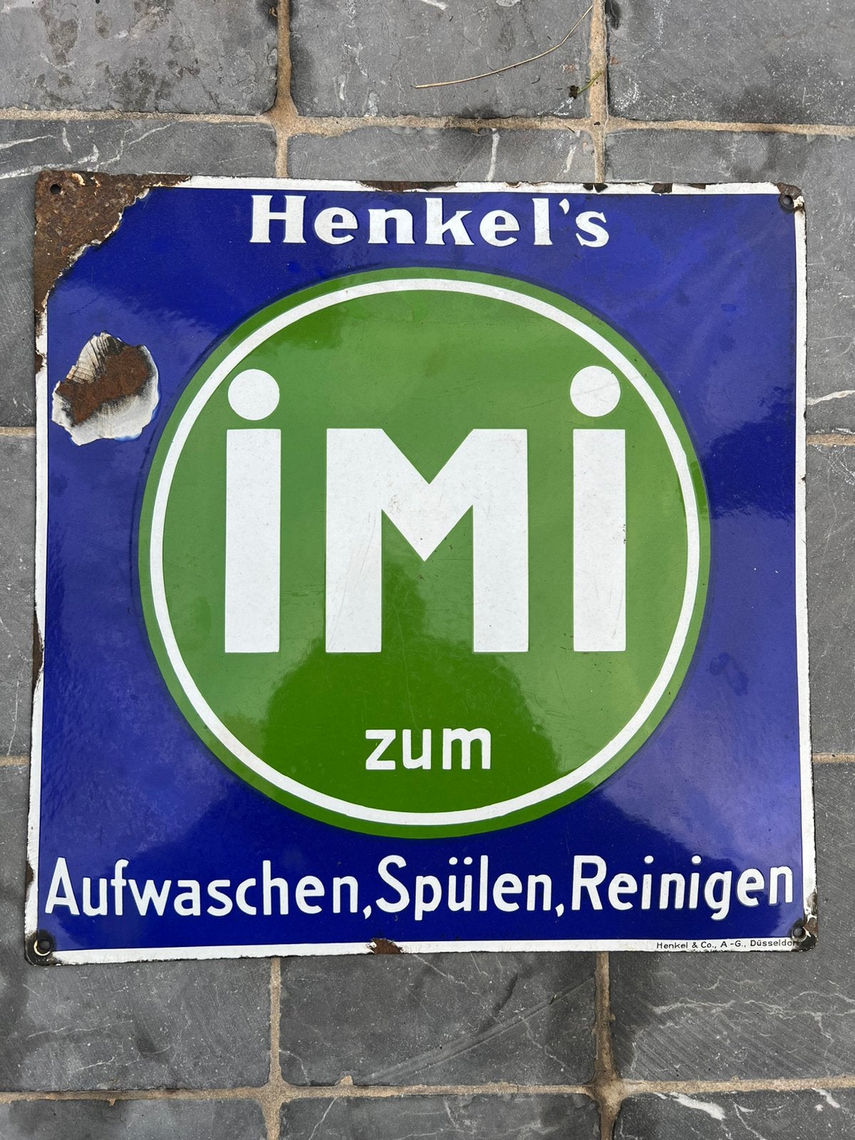 Emaille bord IMI, Enlèvement, Utilisé, Panneau publicitaire