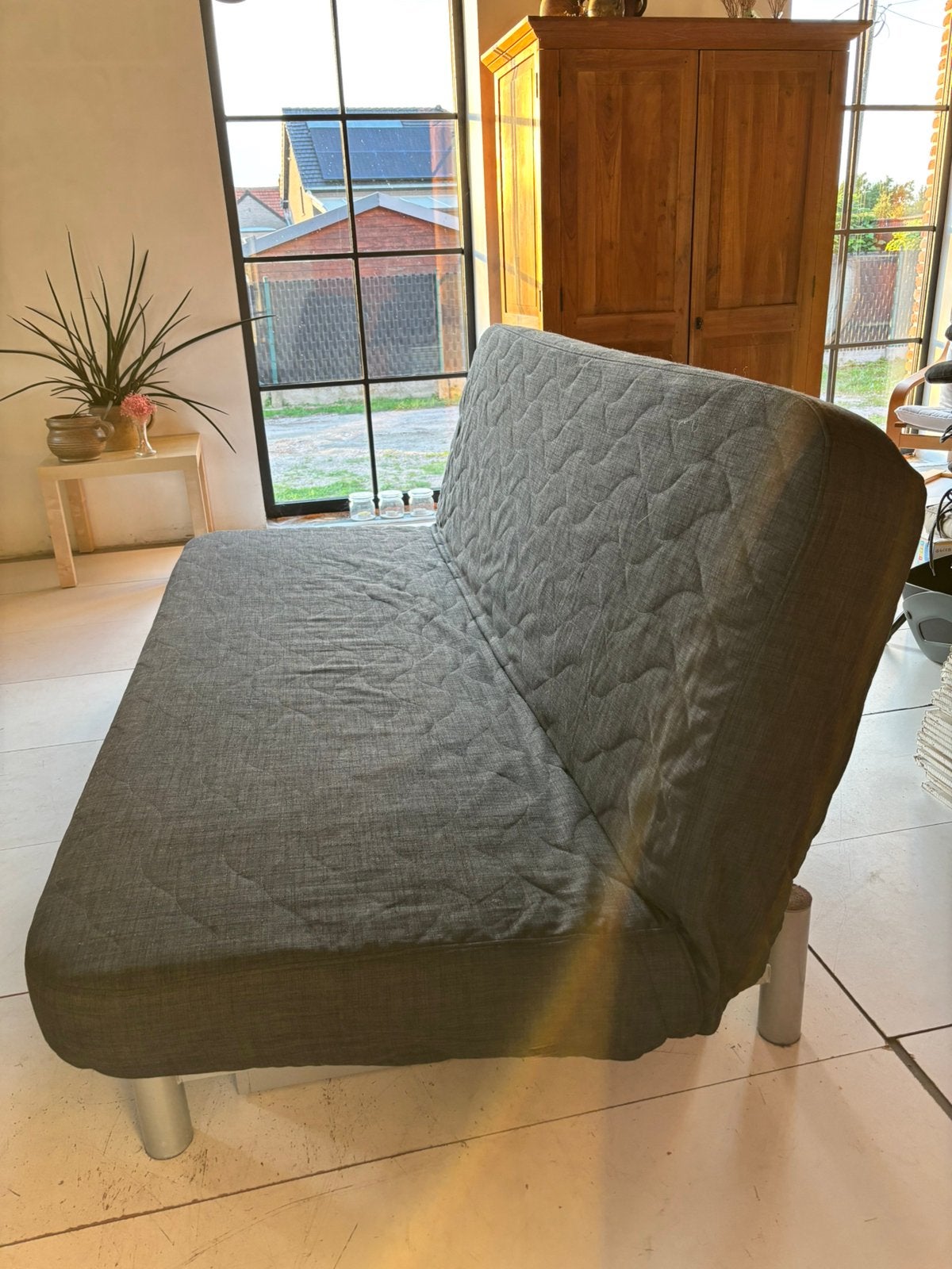 Slaapzetel - slaapbank, Ophalen, Gebruikt, Tweepersoons, 140 cm