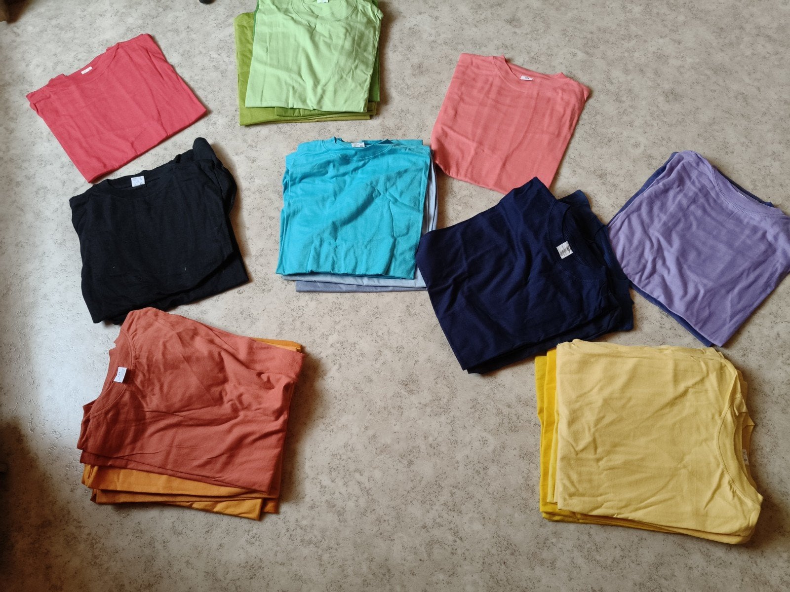 Pakket effen Kinder t-shirt maat 164, Enlèvement, Taille 164