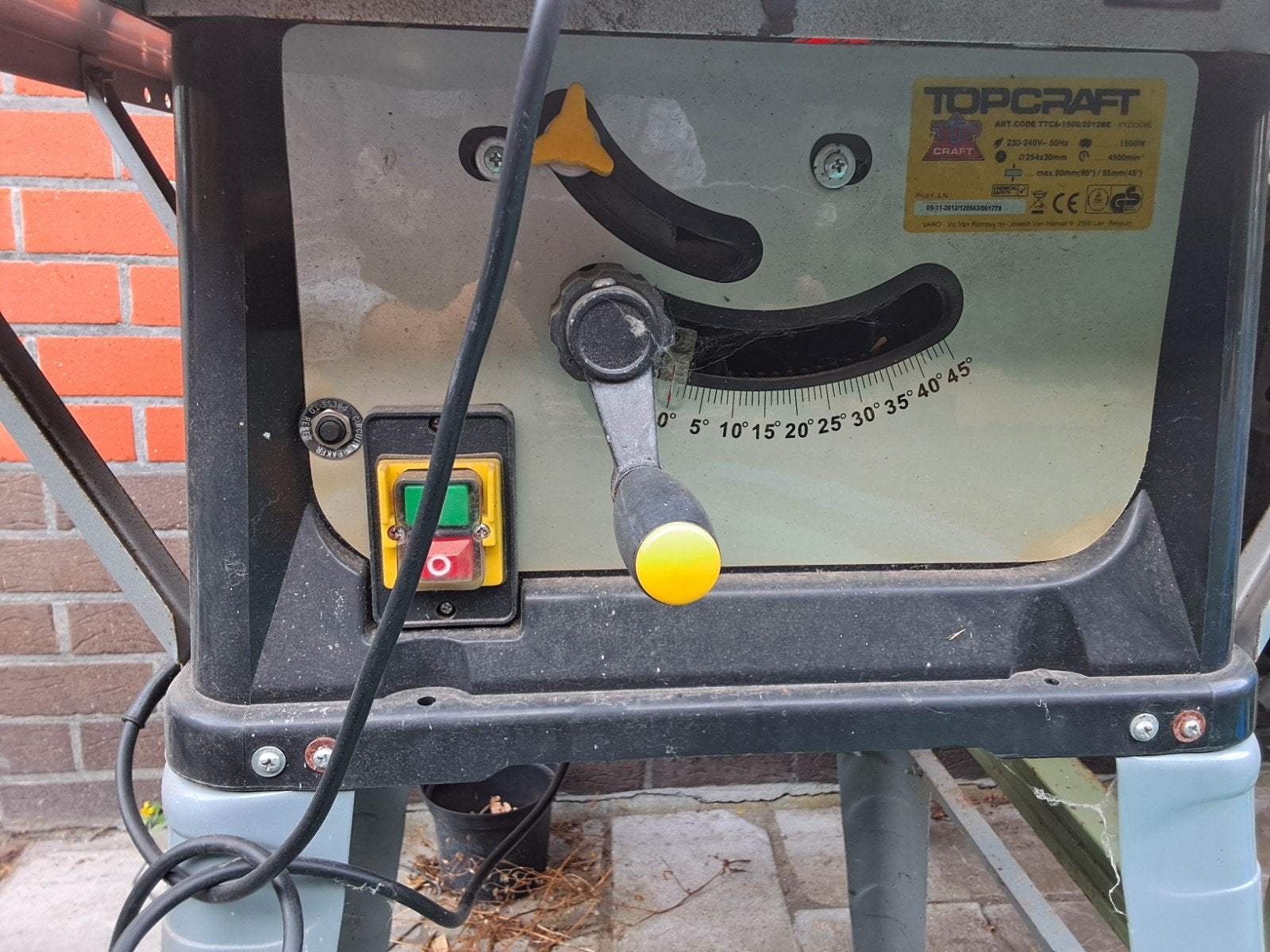 tafel zaag maschine topkraft, Doe-het-zelf en Bouw, Gereedschap | Zaagmachines, Ophalen, Gebruikt, Cirkelzaag