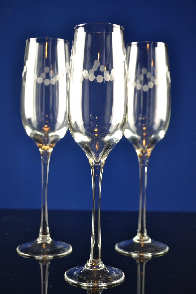 Aanbieding champagne kristal mat geslepen sierrand NU 19,95, Envoi, Neuf, Autres types