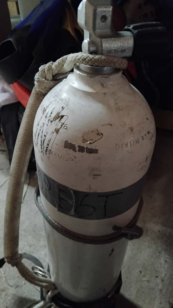 2 bouteilles plongées ALU  NITROX  7 litres 200 bars, Enlèvement, Utilisé, Bouteille de plongée
