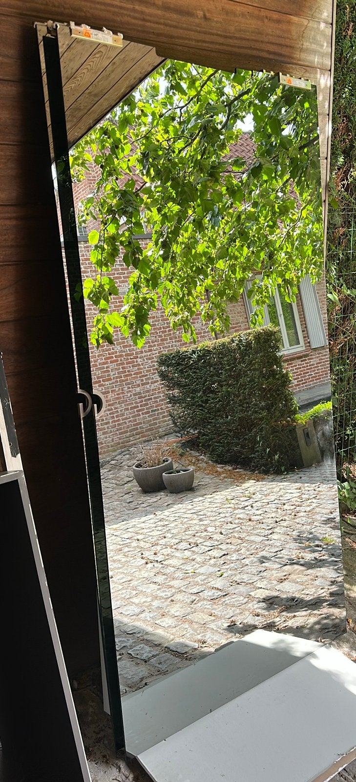 Glazen schuifdeur fumé 100-202 cm met rail, Binnendeur, Schuifdeur, 200 tot 215 cm, Ophalen
