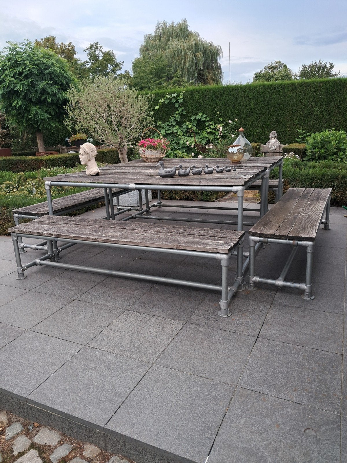Zware tuinset 2x2m, Ophalen, Gebruikt, Meer dan 8 zitplaatsen, Hout