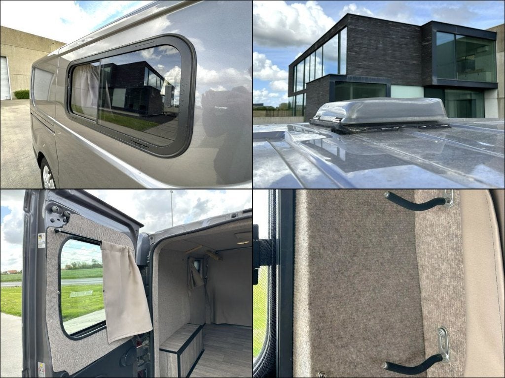 Camper Renault Trafic 2015 ingebouwde ramen GPS Airco, Euro 5, Zwart, Bedrijf, 2 zetels