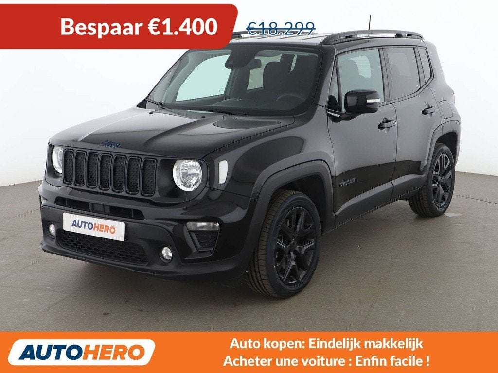Jeep Renegade 1.3 T4 4xe Plug-in Hybrid Limited (bj 2022), Auto's, Stof, Gebruikt, Zwart, Hybride Elektrisch/Benzine