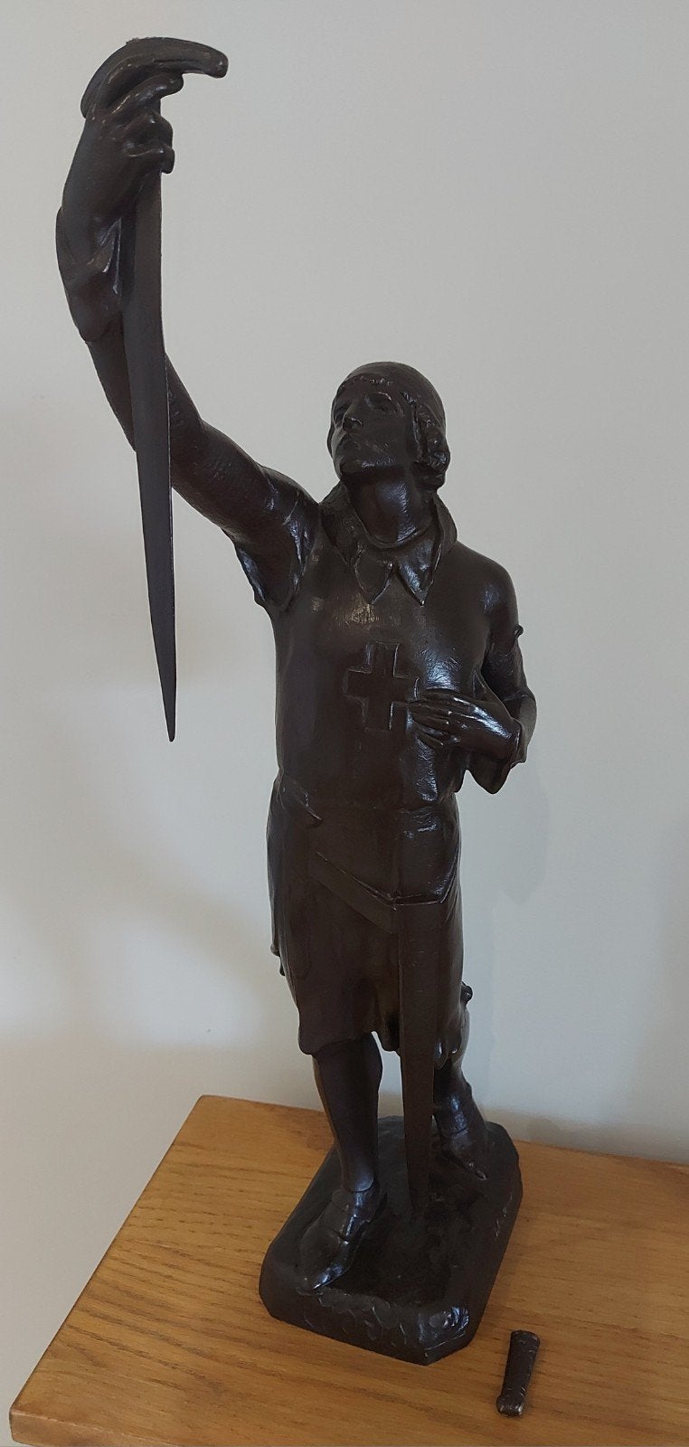 Bronze "JEUNE CHEVALIER CREDO" de Julien Monier., Ophalen