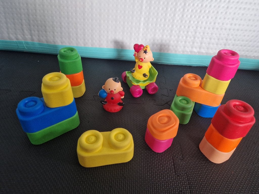 Baby Clementoni Soft Clemmy Zachte Blokken: Bumba en Bumbalu, Ophalen of Verzenden, Gebruikt