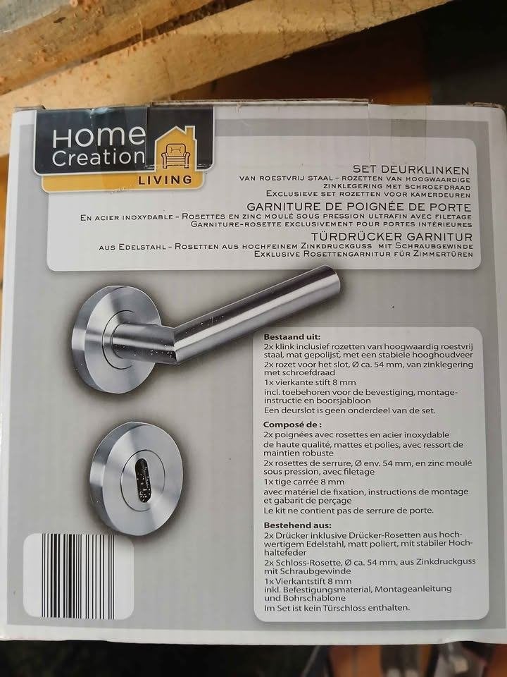 Poignée de porte en acier inoxydable (Neuve en boîte), Enlèvement, Neuf, Inox, Loquet ou Poignée