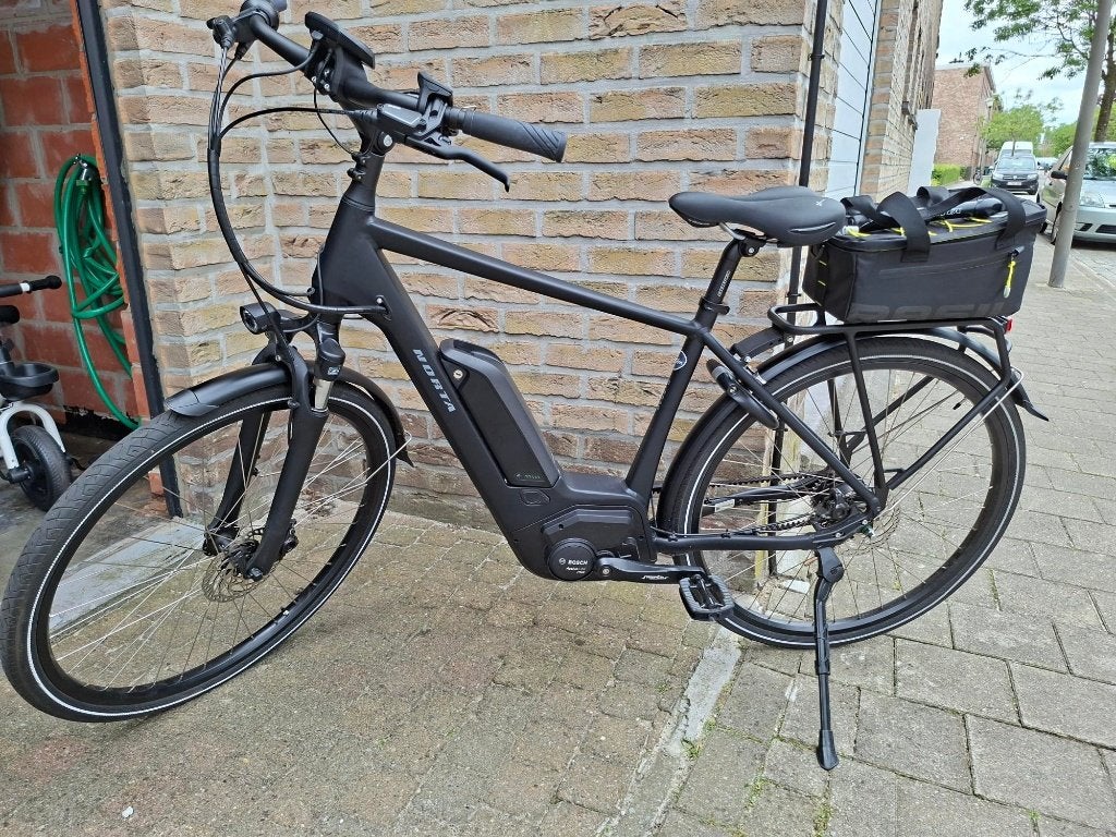 NORTA ELEKTRISCHE HERENFIETS, MAT ZWART, NIEUWE STAAT, Versnellingen, 49 tot 53 cm, Zo goed als nieuw, Schijfrem