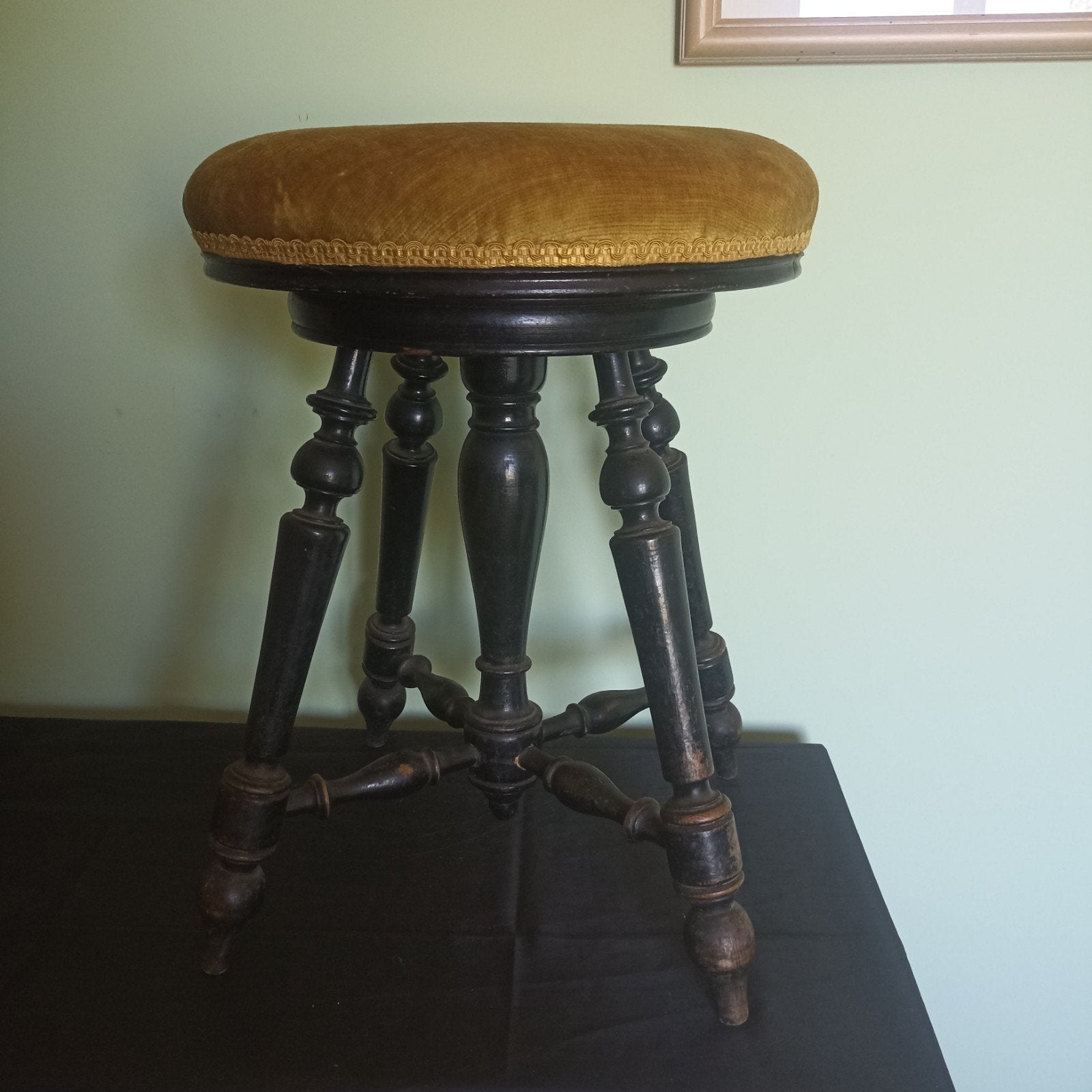 Tabouret de piano authentique du XIXe siècle — Boiseries et, Enlèvement ou Envoi, Bois
