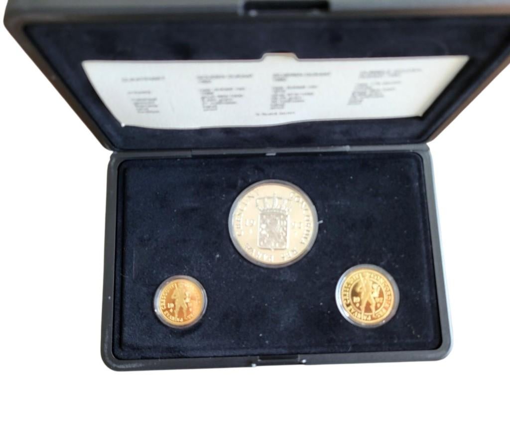 Nederland combinatieset gouden en zilveren dukaat 1992, Ophalen of Verzenden, Goud