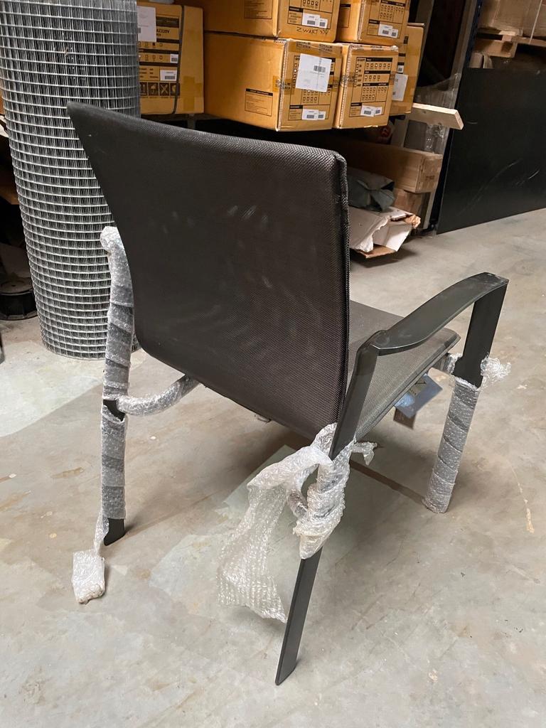 Chaises de jardin 5 valeurs couleur graphite et aluminium, Enlèvement ou Envoi, Comme neuf, Aluminium