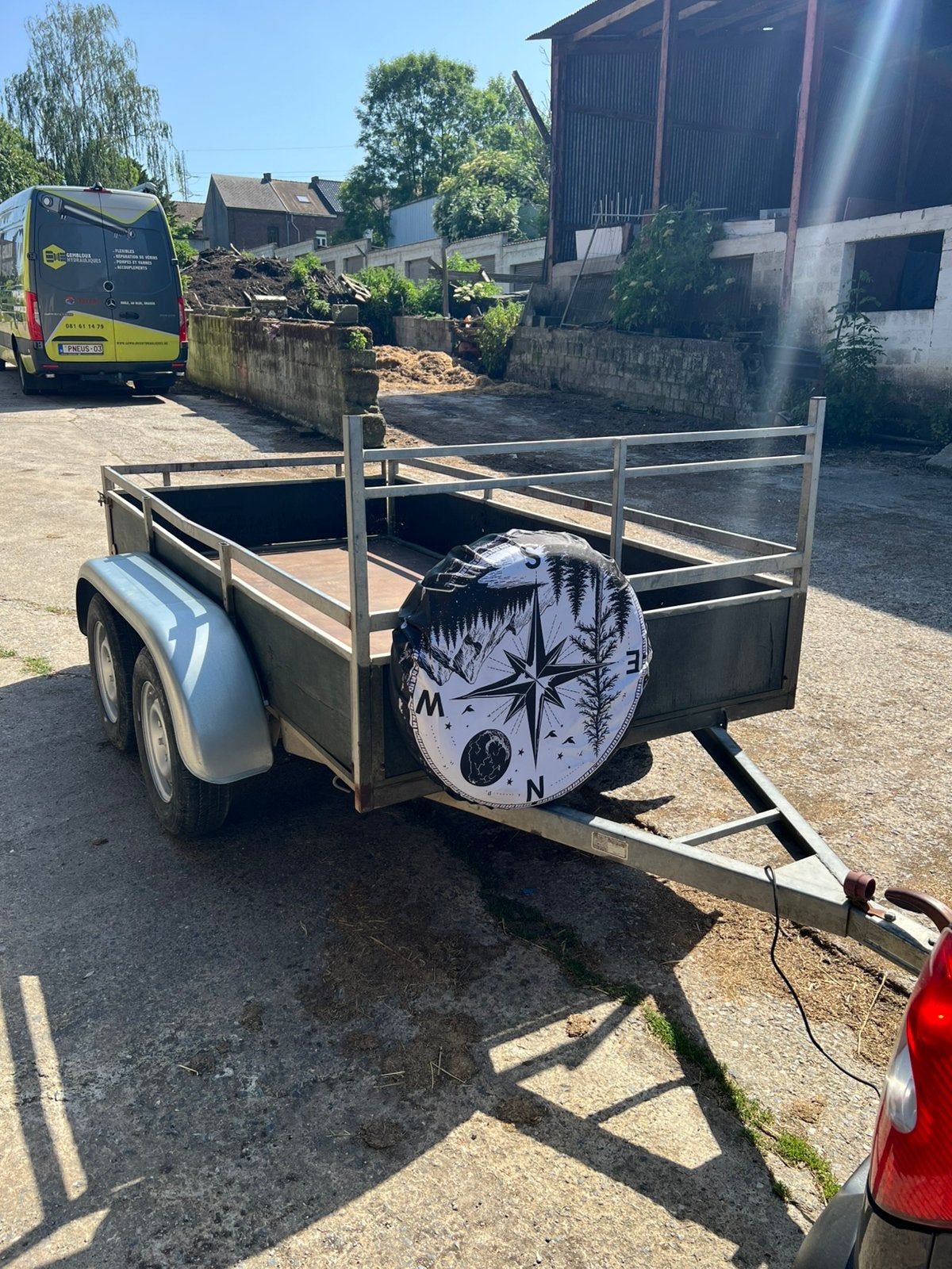 Tweeassige aanhangwagen 2,57 x 1,30, Auto diversen, Aanhangers en Bagagewagens, Zo goed als nieuw, Ophalen