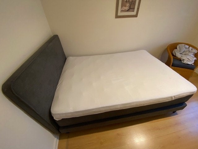 boxspring bed 200 x 140, Ophalen, Tweepersoons, 140 cm, Zo goed als nieuw