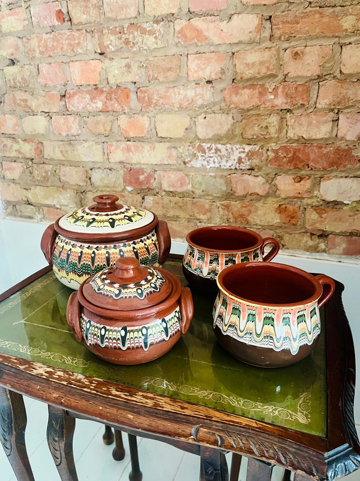 Poterie troyenne bulgare vintage, peinte à la main, Enlèvement, Comme neuf, Pierre/céramique