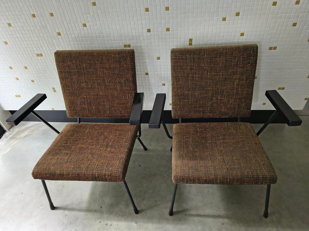 Rietveld stoelen, Huis en Inrichting, Stoelen, Metaal, Stof, Overige materialen, Ophalen