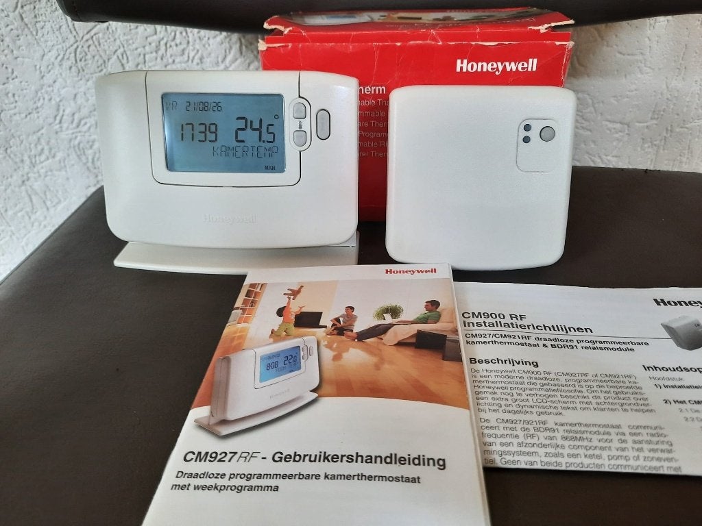 Draadloze thermostaat Honeywell CM927 als nieuw, Doe-het-zelf en Bouw, Ophalen of Verzenden, Zo goed als nieuw